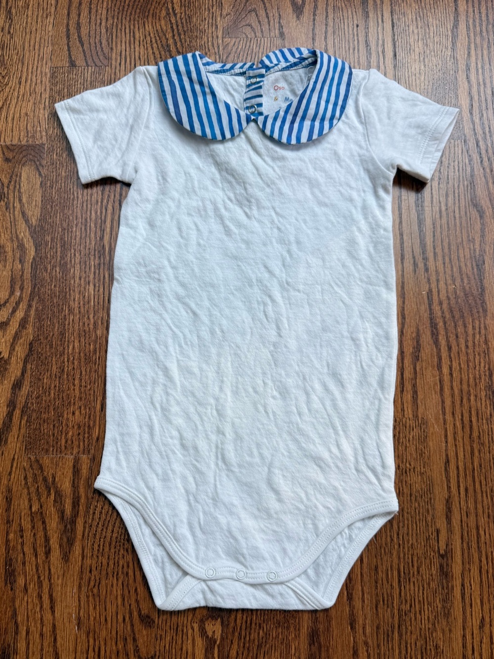 NEW Oso & Me Organic Cotton Pan Onesie Painted Stripe 24 Months